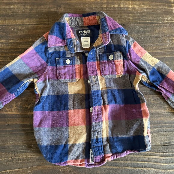 OshKosh B'gosh Flannel 18mo - Picture 1 of 3